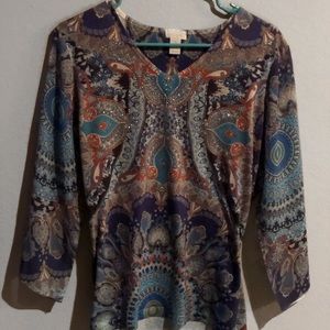 psychedelic sheer top